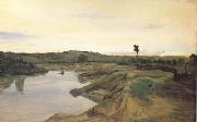 Jean Baptiste Camille  Corot La promenade du Poussin (mk01) Spain oil painting reproduction
